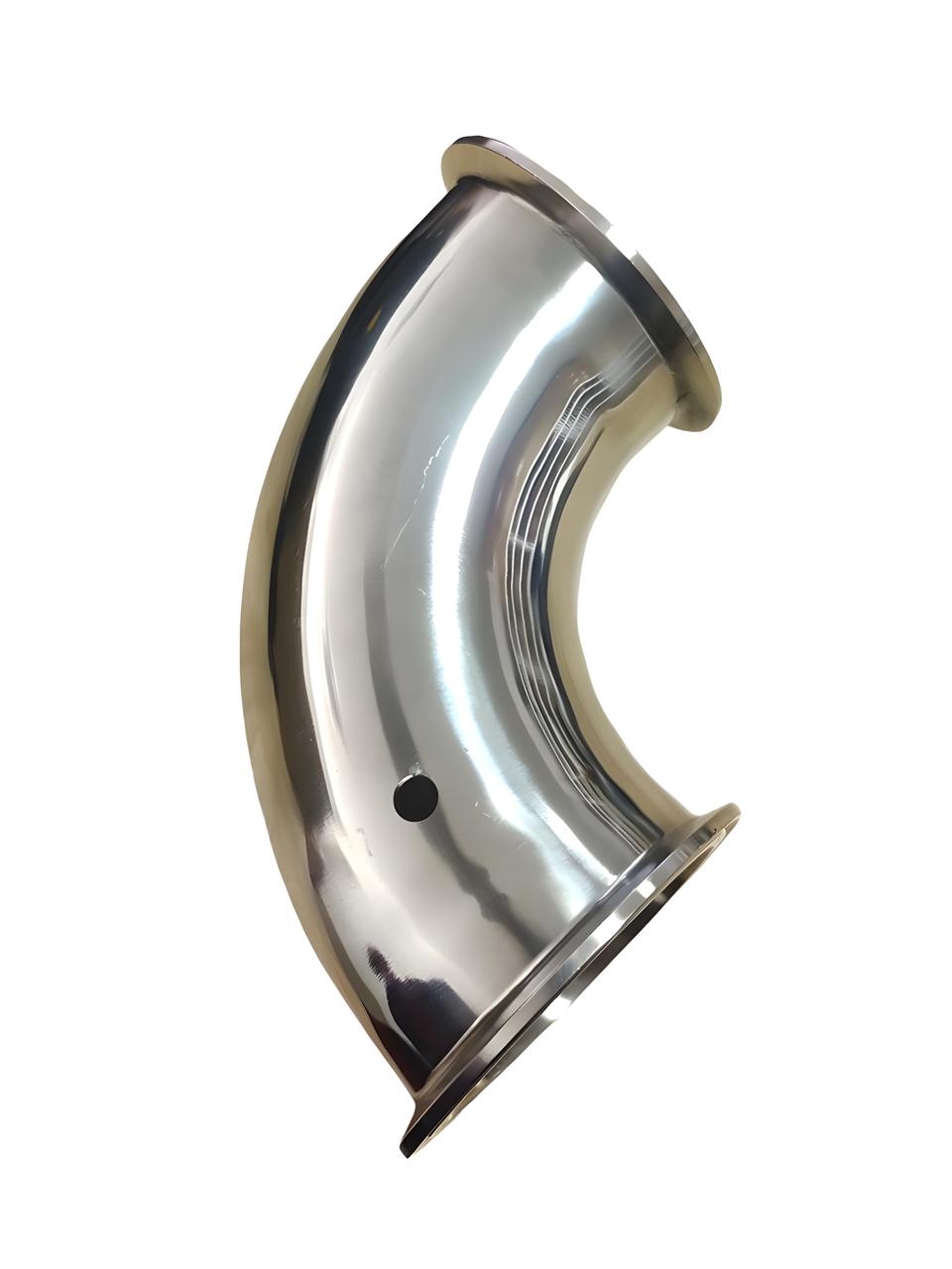 Відведення з нержавіючої сталі під кламп DN3 (76мм), 90° (під ніпель) AISI 304, фото 1