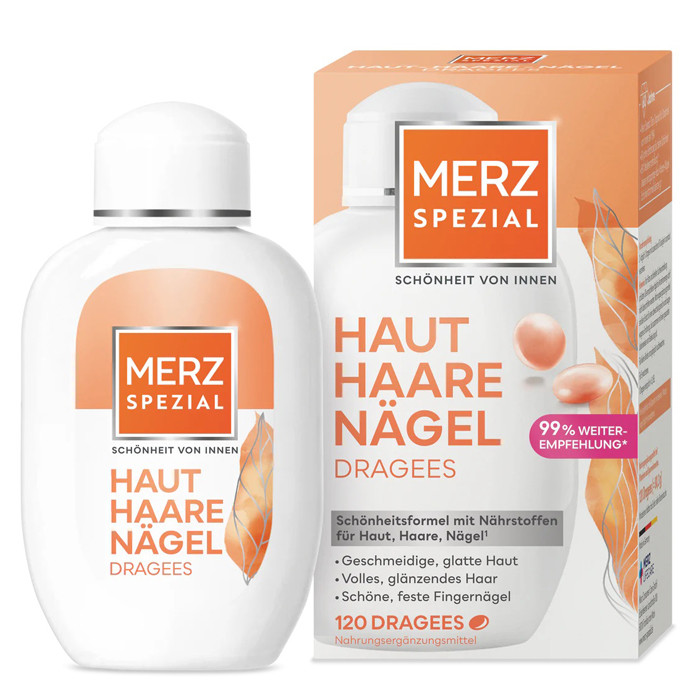 Вітаміни для здоров'я волосся, шкіри та нігтів Merz Spezial Dragees Haut, Haare, Nagel (120 драже), фото 1