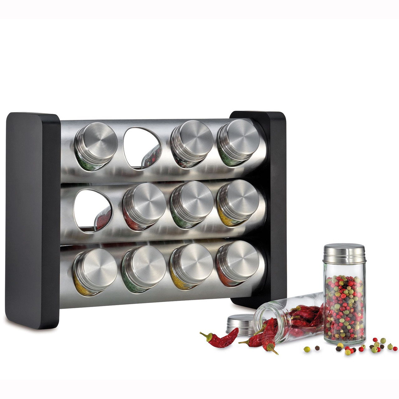 Набір ємностей для спецій 12 шт Kuchenprofi на підставці 2617502812
