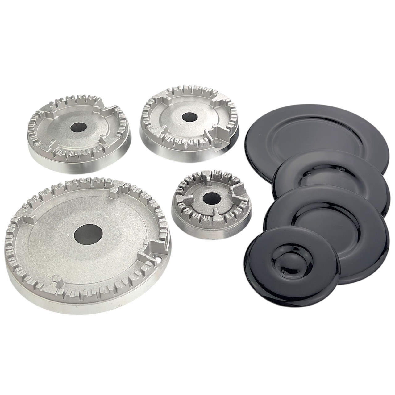 Комплект пальників з кришками для газової плити Hansa, Kaiser (8000639, 8000636, 8000633)