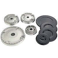 Комплект пальників з кришками для газової плити Hansa, Kaiser (8000639, 8000636, 8000633)