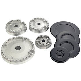 Комплект пальників з кришками для газової плити Hansa, Kaiser (8000639, 8000636, 8000633)