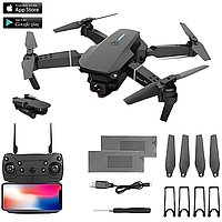 Квадрокоптер дрон з HD-камерою E88 PRO FPV до 30 хвилин польоту + СУМКА + 2 акумулятори