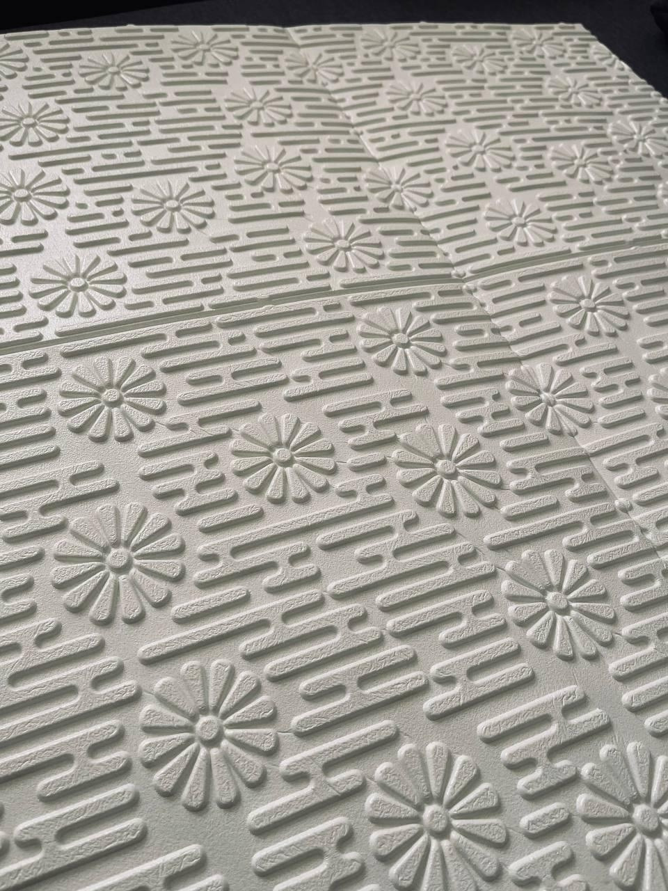 Самоклеюча декоративна 3D панель модерн білий 700x700x5 мм
