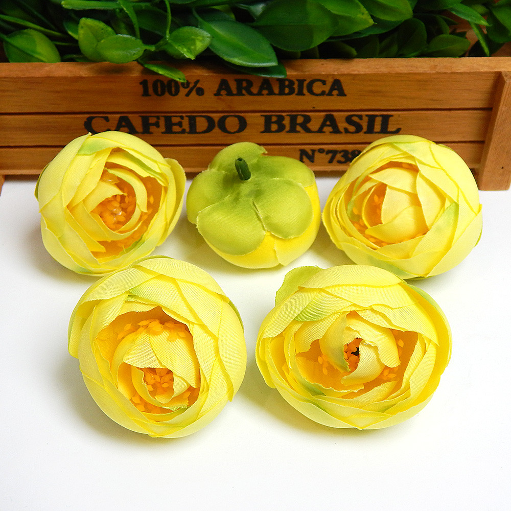 Головка ранункулюса 5 см, жовтий