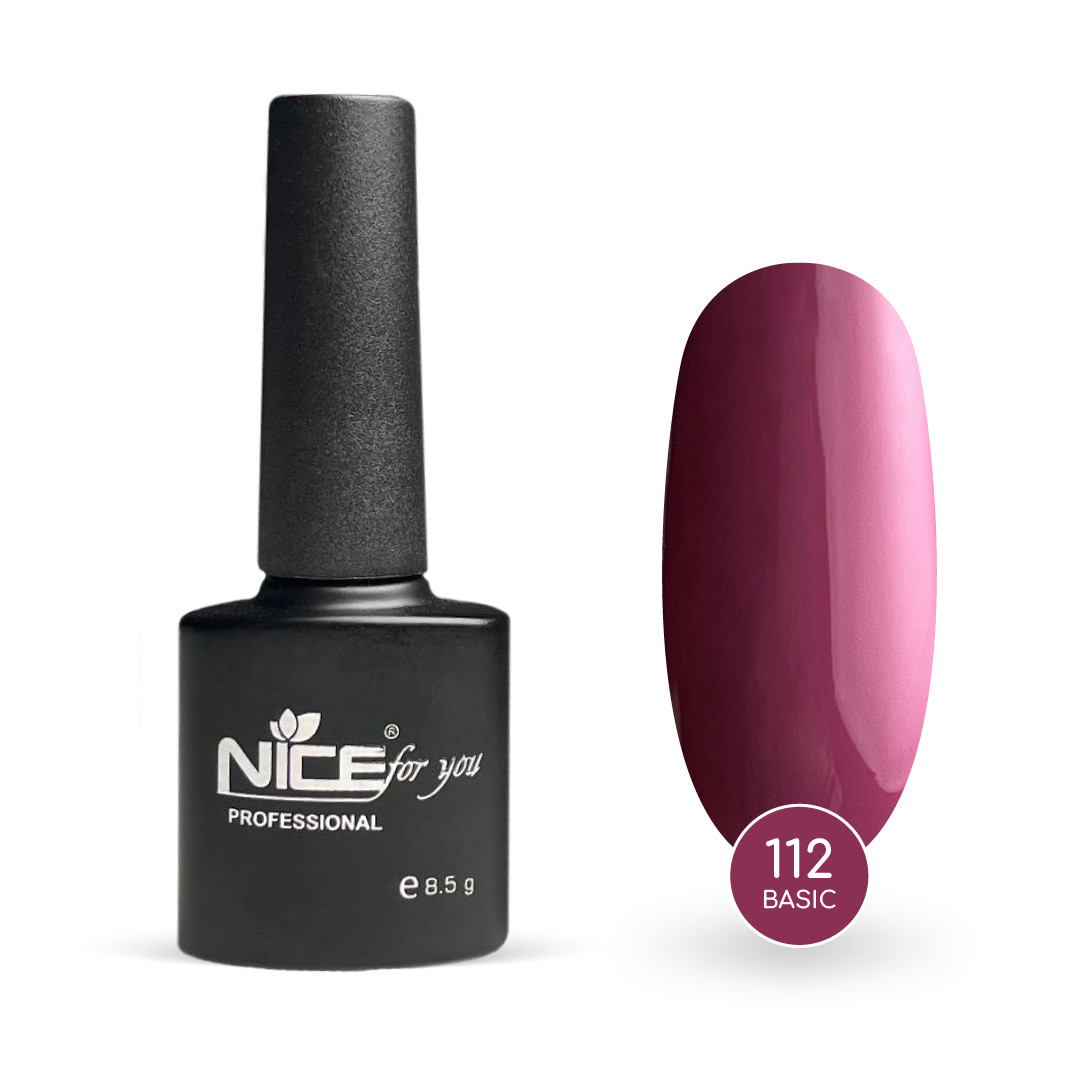 Гель-лак Nice for you Основна №112 Рожево-фіолетовий 8.5 г