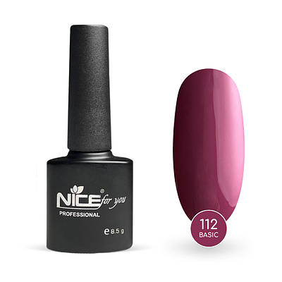 Гель-лак Nice for you Основна №112 Рожево-фіолетовий 8.5 г