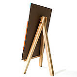 Картина по дереву ручної роботи 10х15 см Дівчина ЛЬВІВ на підставці Український сувенір, фото 3