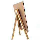 Картина по дереву ручної роботи 10х15 см Дівчина ЛЬВІВ на підставці Український сувенір, фото 4