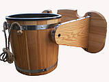 Відро водоспад 10 л з ясена з пласт. вставкою, фото 2