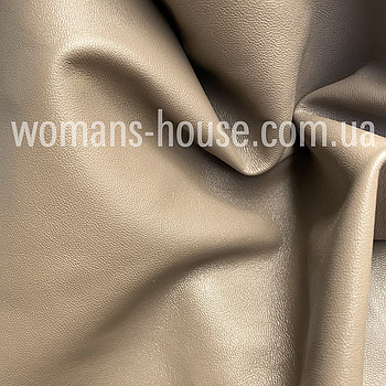 Кожзам стрейч на трикотажной основе 150 см однотон Кава з молоком