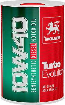 Моторне масло WOLVER Turbo Evolution 10w40 CI-4/SL  Для магістральних вантажівок, с/х і кар'єрної техніки