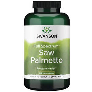 (уцінка термін по 7.25) Для підвищення тестостерону Swanson Saw Palmetto 540 мг 250 капс.