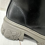 Дитячі підліткові зимові черевики на овчин clibee чорні 32-36, фото 7