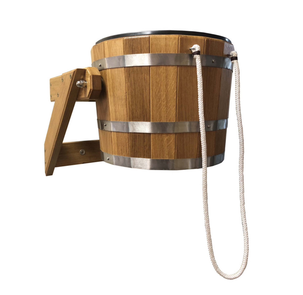 Відро водоспад  з дуба з пластиковою вставкою (16 л), фото 1