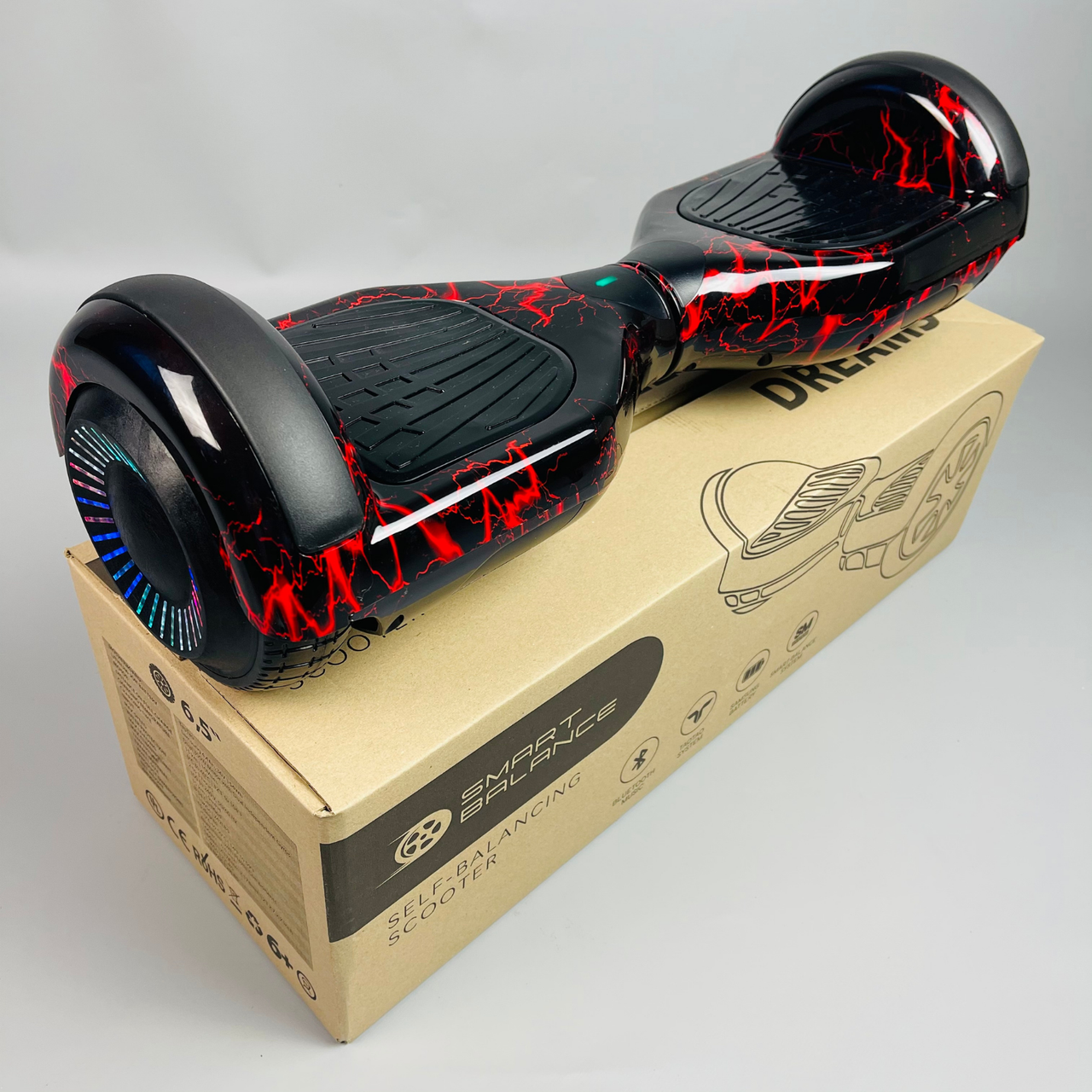 Гіроборд SMART BALANCE U6 Pro 2024 6.5" Червона Блискавка + Bluetooth колонка і підсвітка колес
