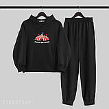 Теплий жіночий костюм джоггери та худі з принтом "Я керую цим цирком", фото 6