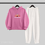 Теплий жіночий костюм джоггери та худі з принтом "Я керую цим цирком", фото 8