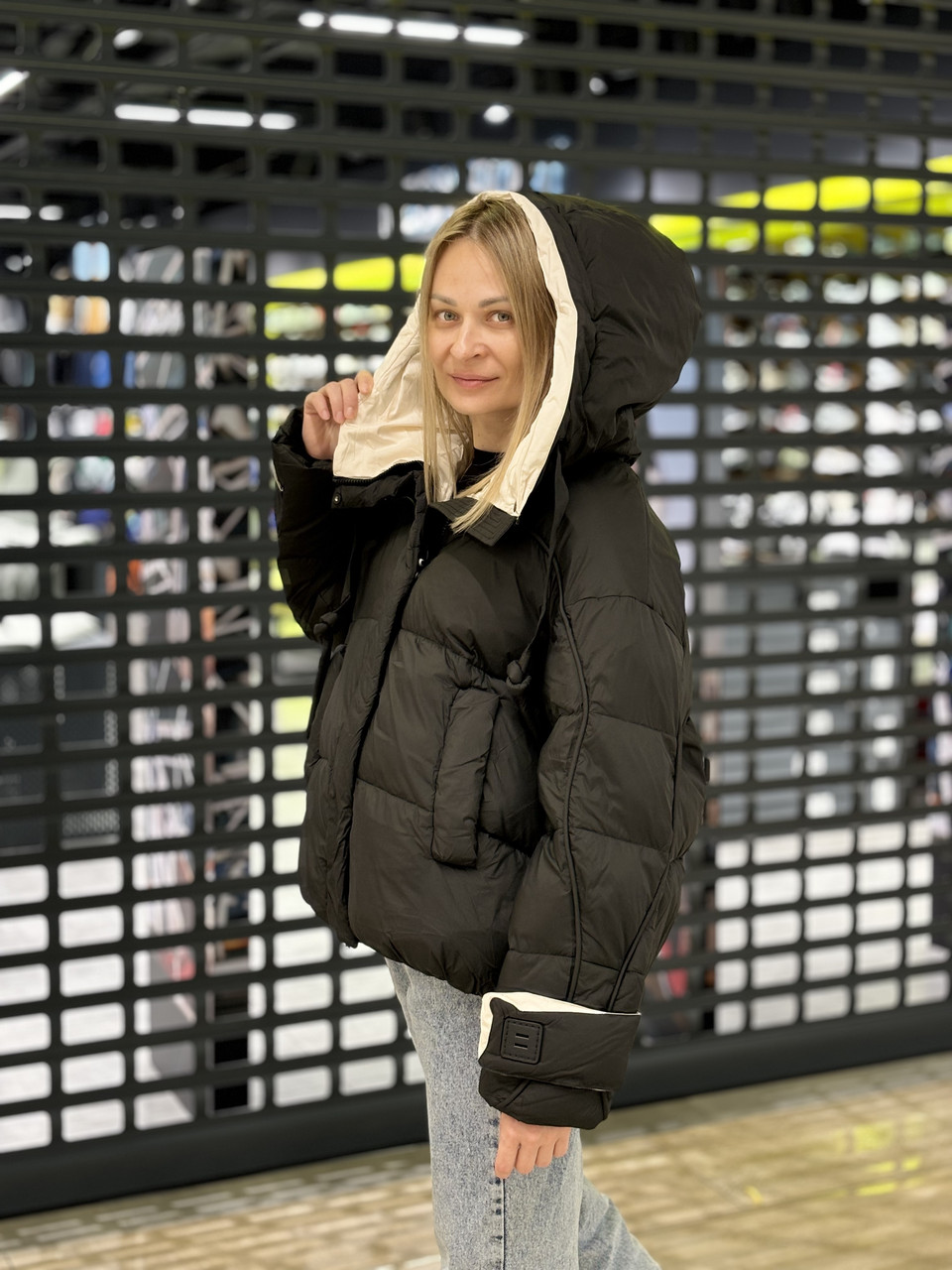 Пуховик TOWMY 3375 black beige