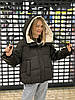 Пуховик TOWMY 3375 black beige, фото 3