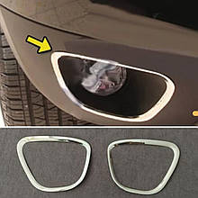 Накладки на протитуманки для Dacia Duster 2010-2018 Хром-нерж 2 шт (TAN24)