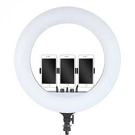 Кільцева світлодіодна LED лампа RIAS RL-18 45см на 3 тримача з пультом ДУ (3_05614)