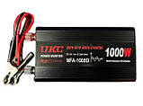 Перетворювач напруги UKC 1000W 12V-220V з чистою синусоїдою для автомобільних акумуляторів, фото 3