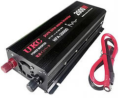 Інвертор UKC NFA-2000D 2000W 12V-220V з чистою синусоїдою для автомобіля