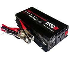 Інвертор UKC 12V 220V 1500W Перетворювач напруги, Чиста синусоїда