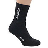Зимові чоловічі термошкарпетки чорні Упаковка 12 пар Високі вовняні шкарпетки теплі Columbia Travel Black 42-45, фото 2