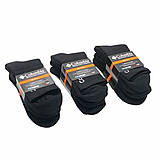 Зимові чоловічі термошкарпетки чорні Упаковка 12 пар Високі вовняні шкарпетки теплі Columbia Travel Black 42-45, фото 5