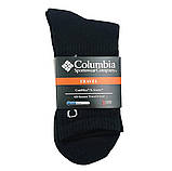 Зимові чоловічі термошкарпетки чорні високі теплі вовняні шкарпетки Columbia Travel Black 42-45, фото 3