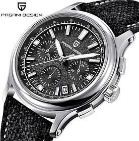 Чоловічий водонепроникний наручний годинник Pagani Design PD-1781 Black-Silver-Black