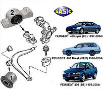 Сайлентблоки PEUGEOT 406 к-кт 4шт ПЕРЕДНЯ підвіска  Sasic