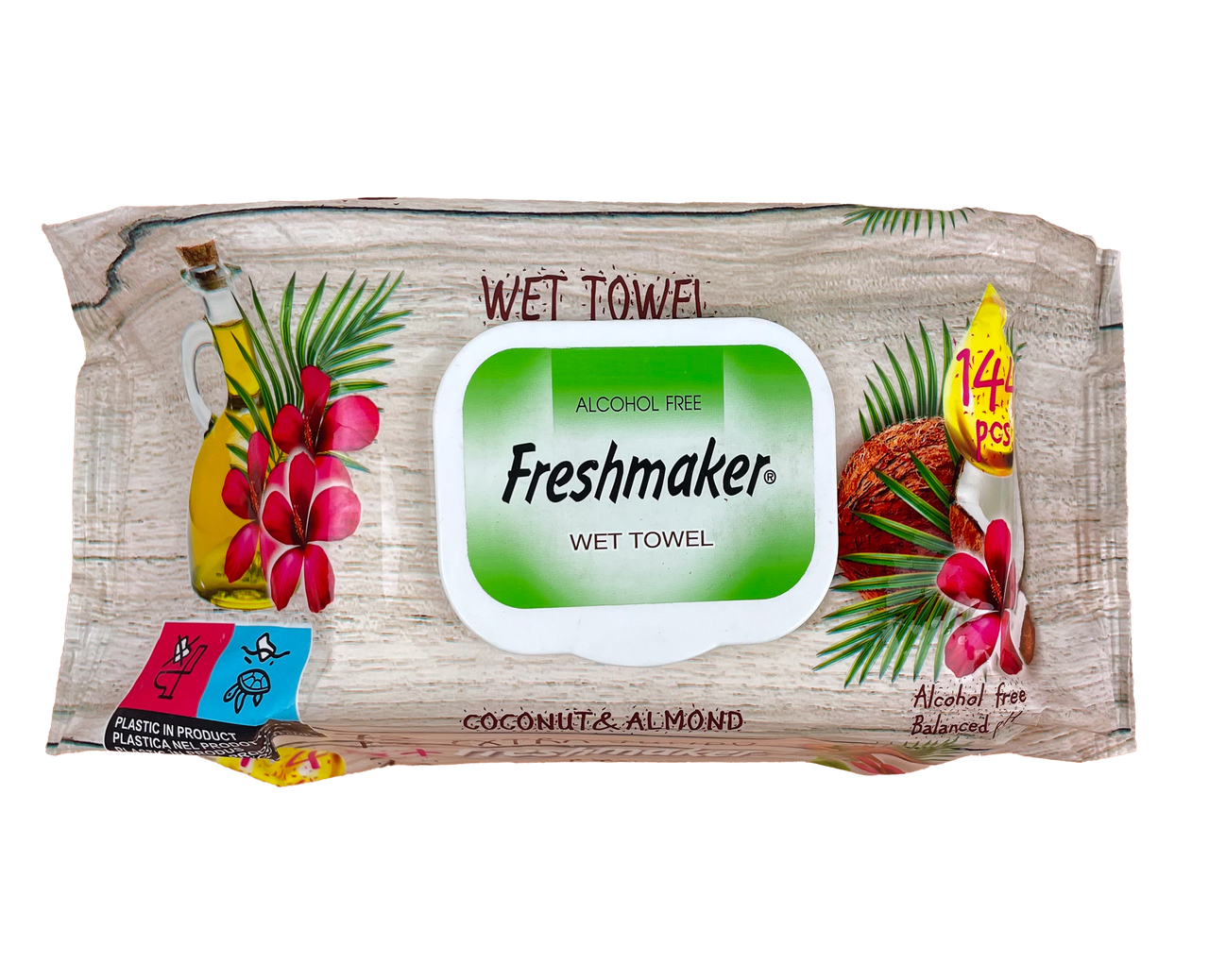 Вологі серветки Freshmaker EXTRA JUMBO Кокос 144 шт
