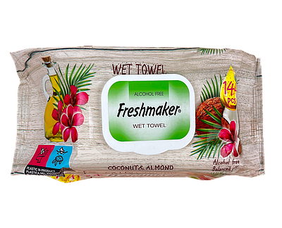 Вологі серветки Freshmaker EXTRA JUMBO Кокос 144 шт