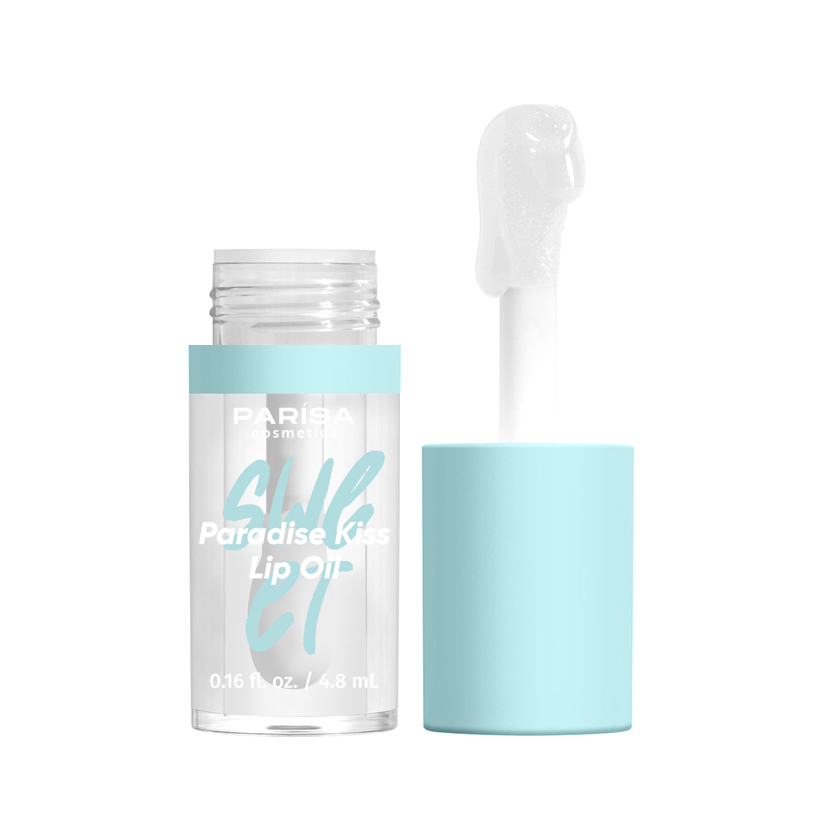 Блиск-олійка для губ Parisa Cosmetics Sweet Paradise Kiss Lip Oil №01 Crystal, фото 1