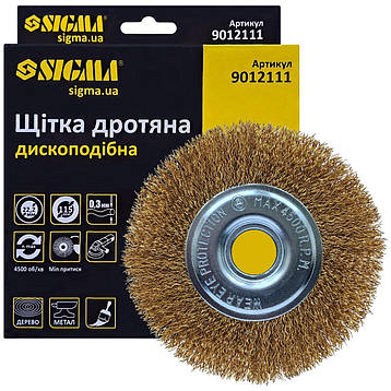 Щітка дротяна дискова торцева для болгарки Sigma 115мм, фото 1