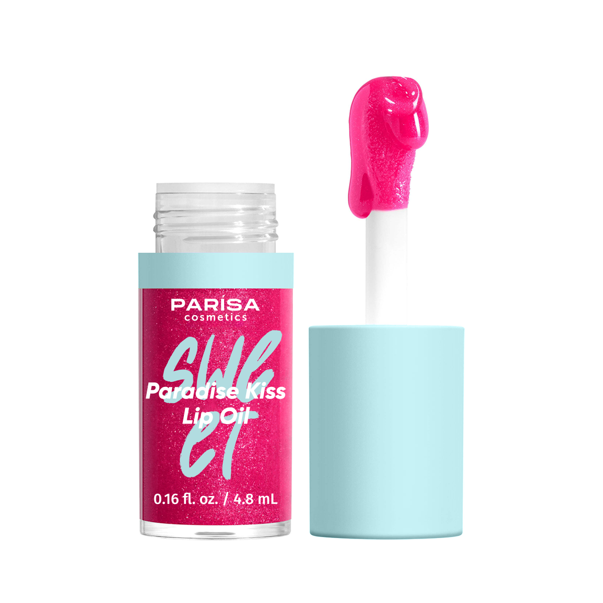 Блиск-олійка для губ Parisa Cosmetics Sweet Paradise Kiss Lip Oil №02 Rose, фото 1