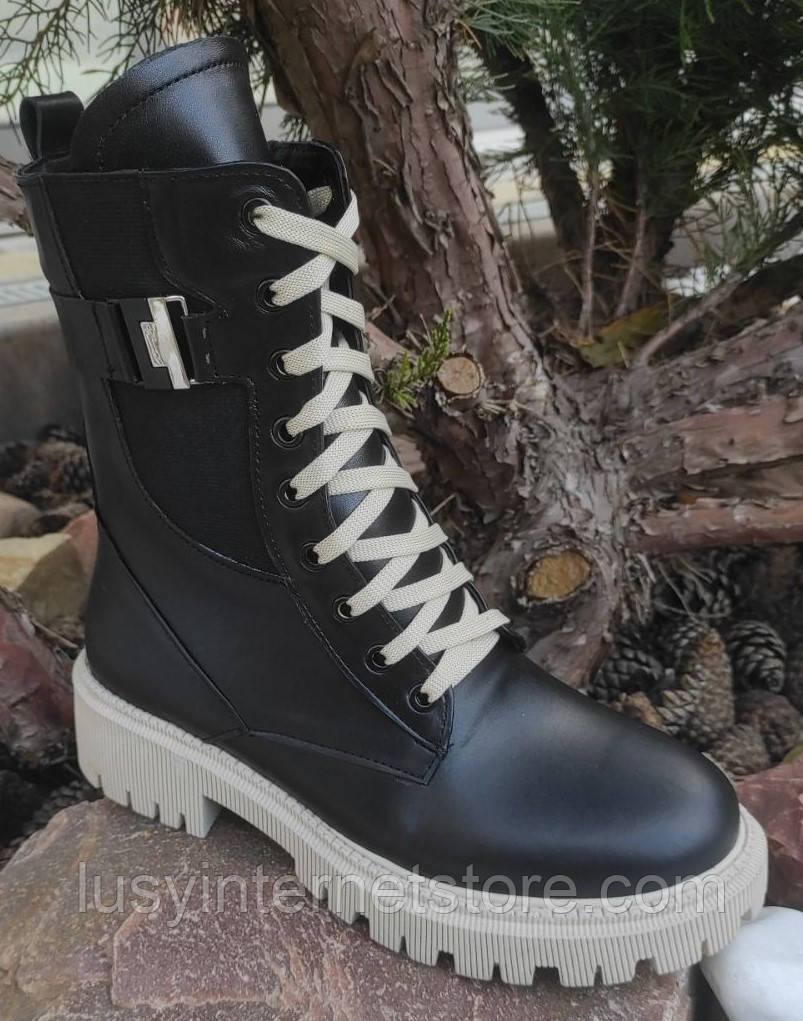 Черевики високі жіночі зимові шкіряні від виробника модель ВЛ24-1821, фото 1