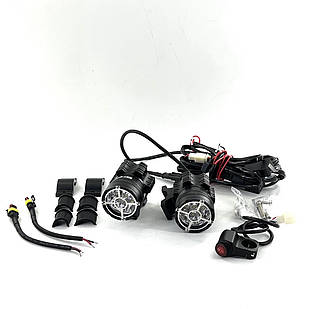 Фари LED додаткове світло мотоцикла квадроцикла комплект з проводкою кнопкою та реле