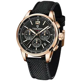 Чоловічий водонепроникний наручний годинник Pagani Design YS008 Rose Gold-Brown