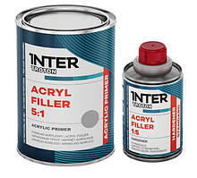Грунт-наповнювач акриловий "ACRYL FILLER 5:1" сірий, 0,5 л+0,1 л, TROTON
