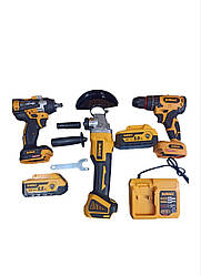 Набір інструменту DeWalt 3 в 1 36V/6A Шурупокрут, Болгарка, Гайковерт
