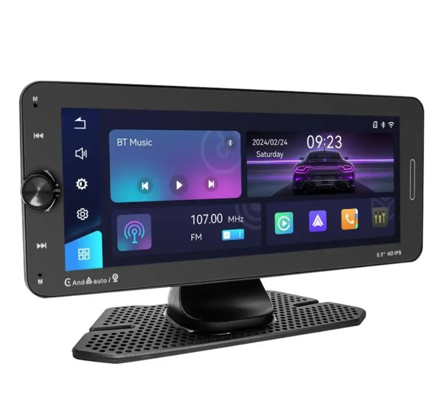 Монітор автомобільний портативний CandAuto 601W 9494 Carplay, 7-дюймовий