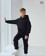 Брюки теплі на дівчинку STAY Джогери  (чорні) 11194