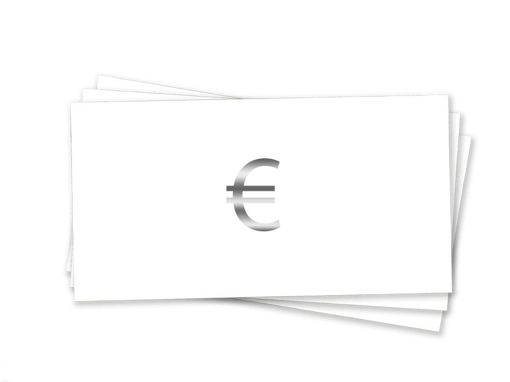 Конверт на гроші "Євро" (срібне тиснення)