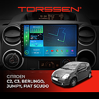 Штатна магнітола Torssen Citroen C2, C3, Berlingo, Jumpy, Fiat Scudo F98256 4G Carplay DSP