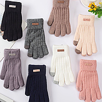 Жіночі сенсорні для телефону рукавиці Shower з начісом утеплені для осені та зими