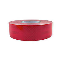 Стрічка світловідбивна 5 cм х 1 м червона (звичайний тип) SKADI